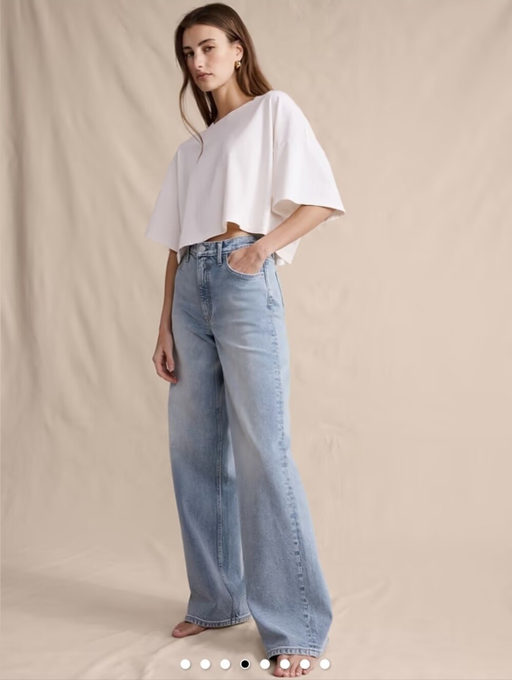 ❤️ BANANA REPUBLIC ICON HIGH RISE CLASSIC WIDE LEG JEANS, 2P (26 PETITE) - Picture 2 of 12